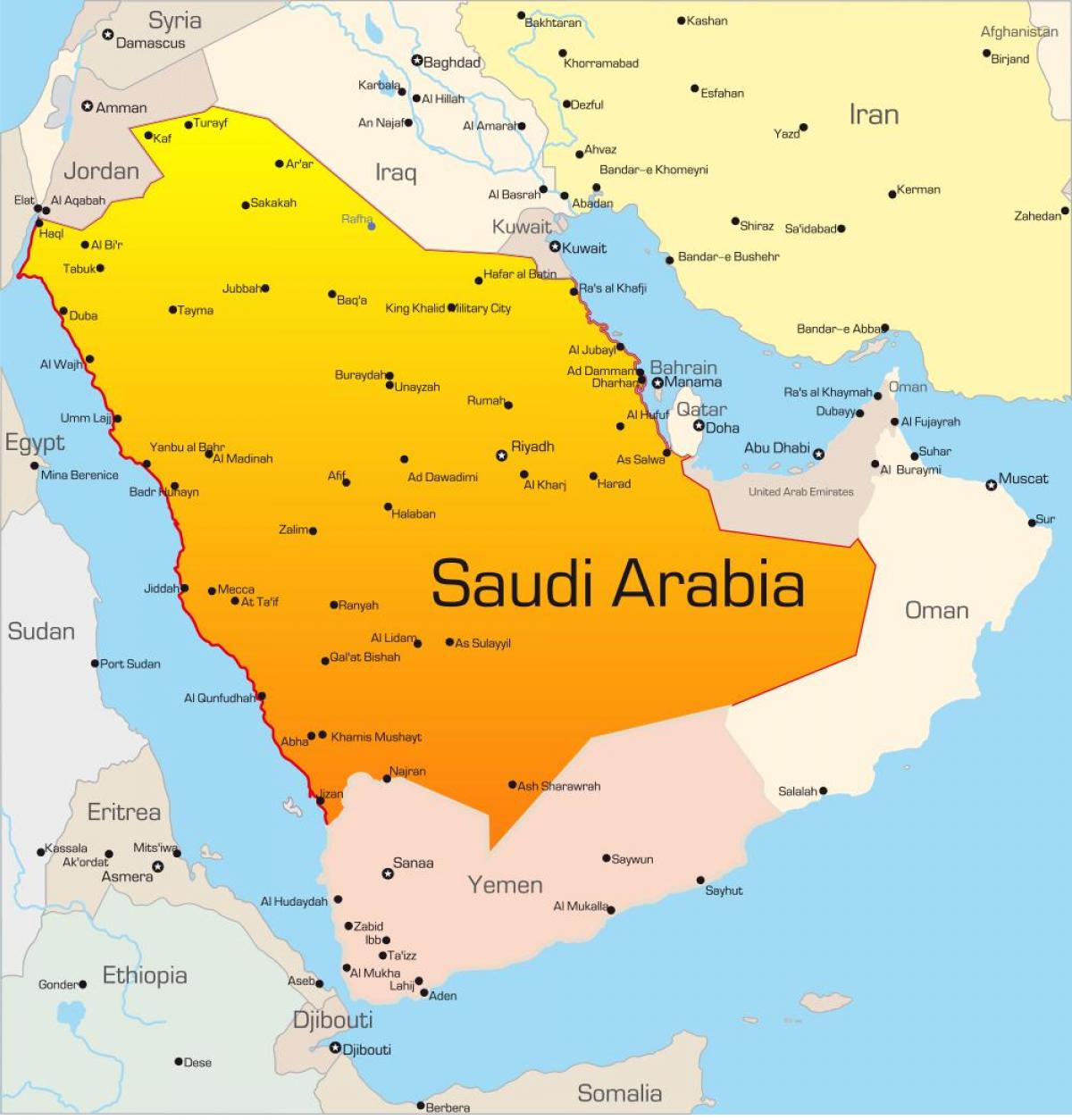 Մեքքա Սաուդյան Արաբիան քարտեզ 