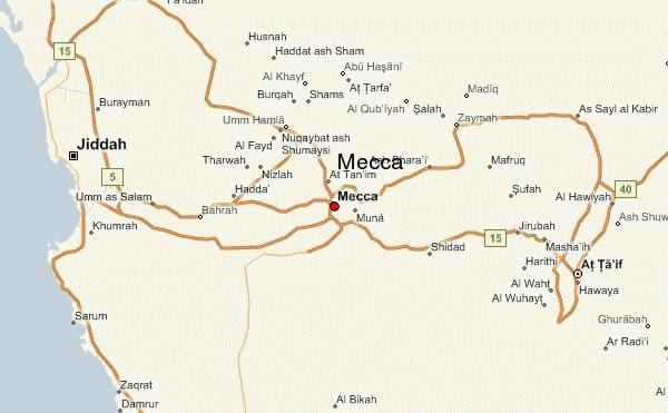 mekah քարտեզի վրա 