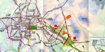 Մեքքա մզկիթ Ալ-հարամ Շարիֆ քարտեզի վրա